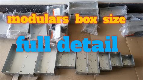 box metal sizes|electrical modular box sizes.